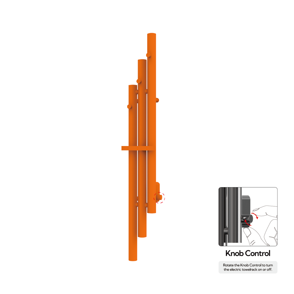 P&Bhusri K102-M-SOR-XK K102 Towel Warmer in Sienna Orange