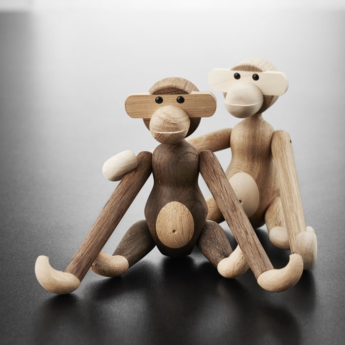Kay Bojesen 39256 Monkey Wooden Figurine in Oak/Maple