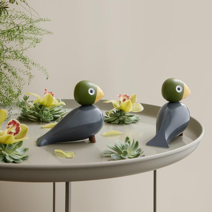 Kay Bojesen 39419 Figurine en bois d'oiseau chanteur Aqua