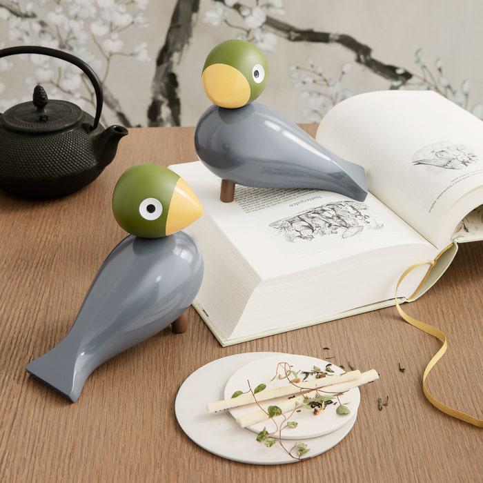 Kay Bojesen 39419 Figurine en bois d'oiseau chanteur Aqua