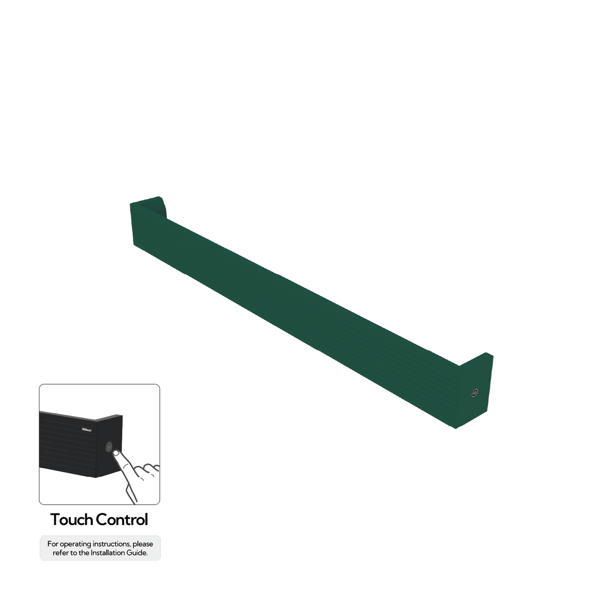 Sèche-serviettes P&Bhusri L32-M-EGR-H L32 vert émeraude