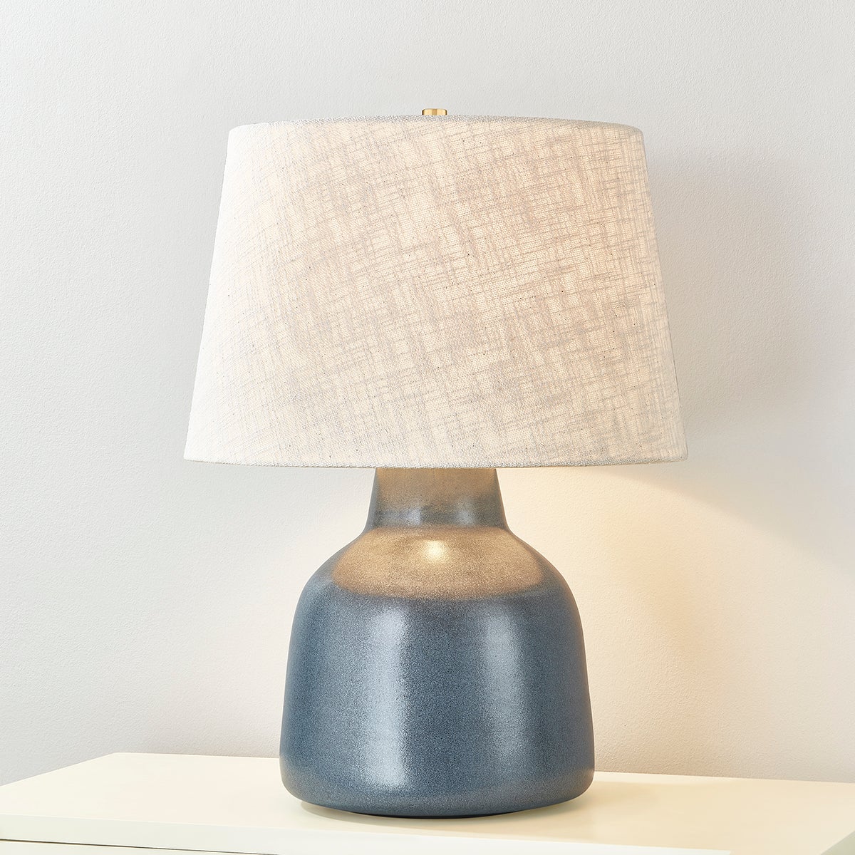 Hudson Valley Lighting L6027-AGB/C08 RIDGEFIELD TABLE LAMP in Ceramic Textured Navy