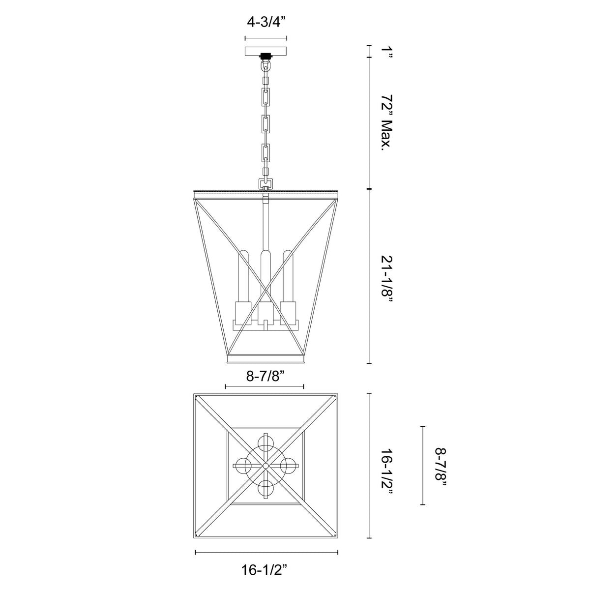 Alora Lighting PD309616UB Lattice Pendant in Urban Bronze