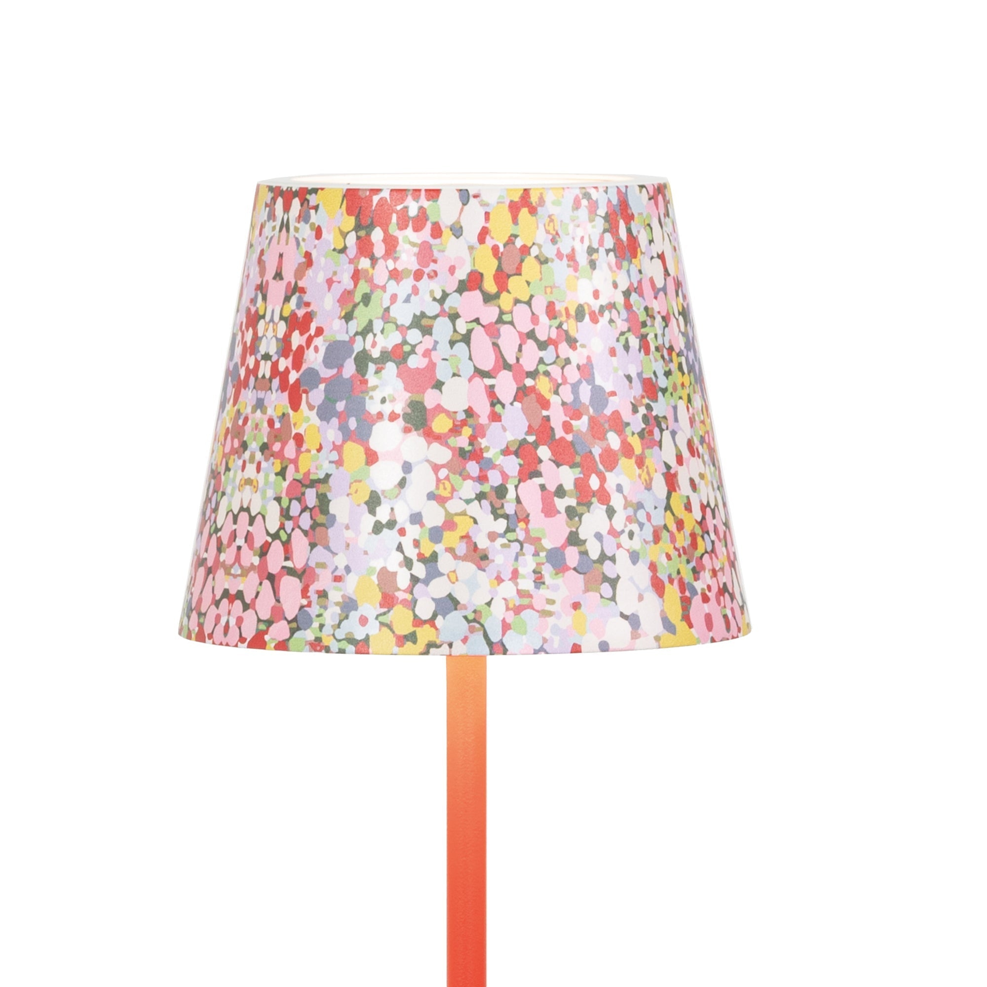 Zafferano America LD035117 Poldina Abat-jour Graphique à Fleurs Rouges