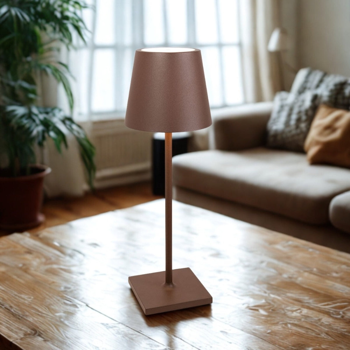 Zafferano America LD0395R4 Poldina Pro L Desk Lamp in Rust