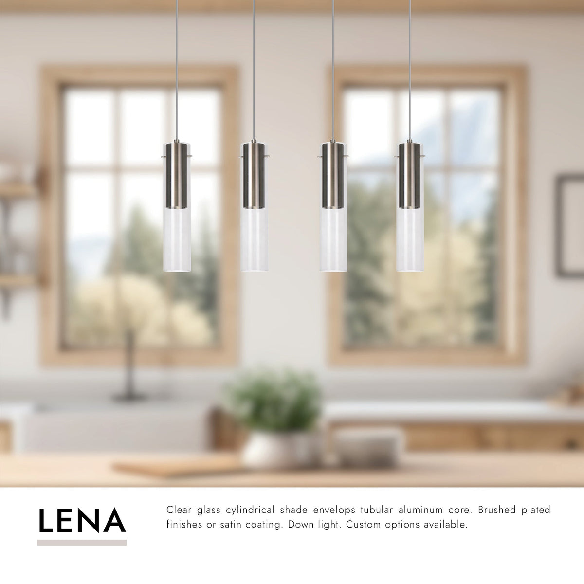 Kuzco Lighting MP21703BK-04 Lena LED Multi Suspension en noir