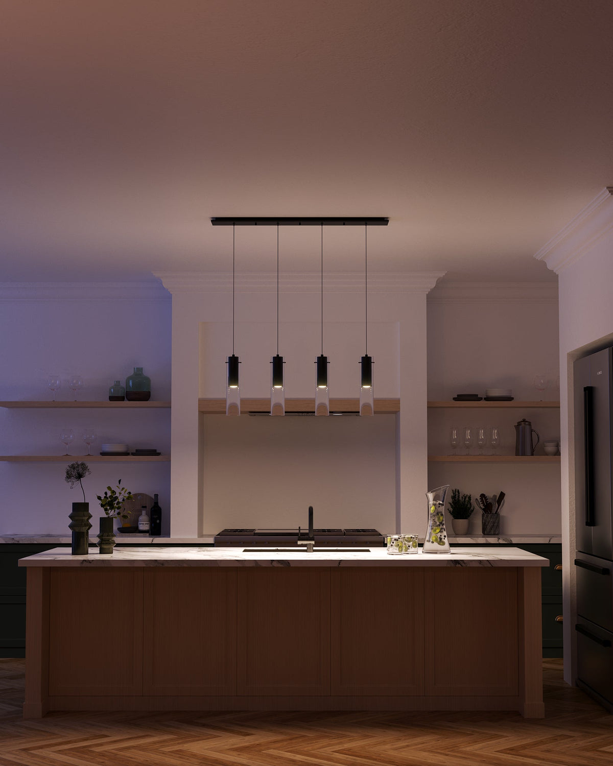 Kuzco Lighting MP21703BK-04 Lena LED Multi Suspension en noir
