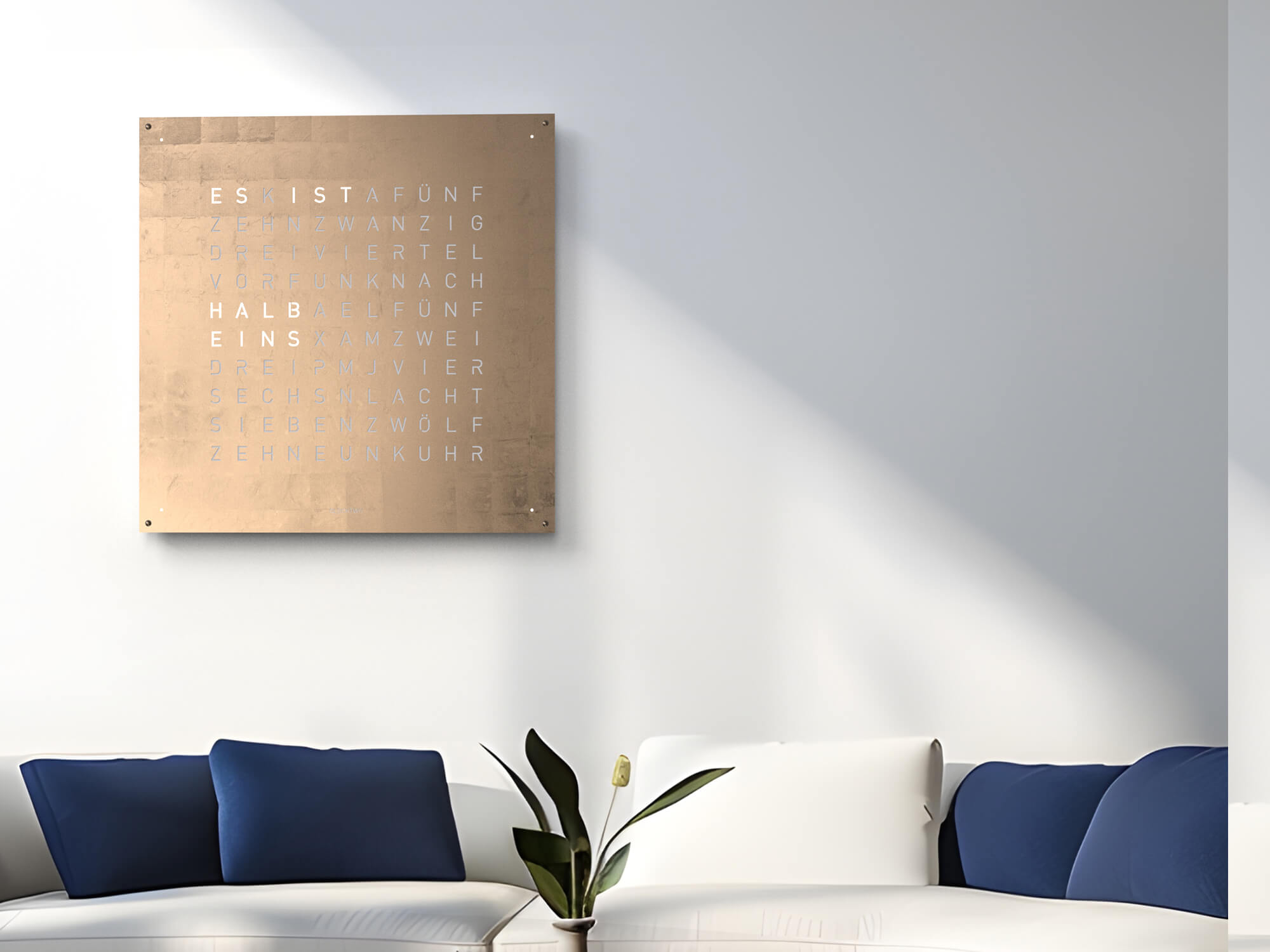 QLOCKTWO LG4MG QLOCKTWO EARTH 90 Édition Créateur Or Lunaire
