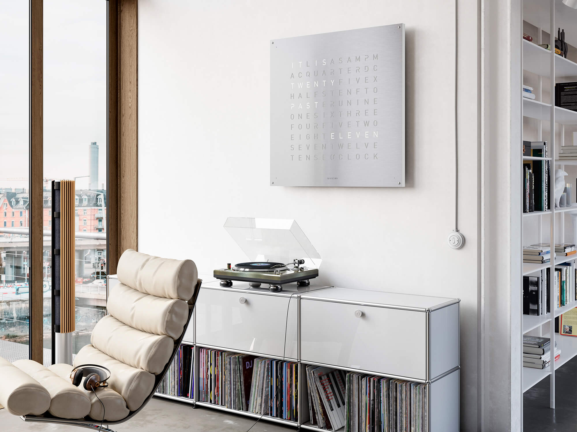 QLOCKTWO LG4SS QLOCKTWO EARTH 90 Steel Series