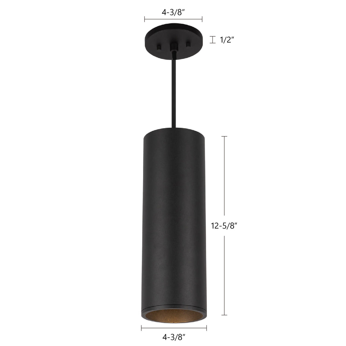 Kuzco Lighting LD4-PD12W24-3036-BK-UNV-010 Lorna LED Pendant in Black