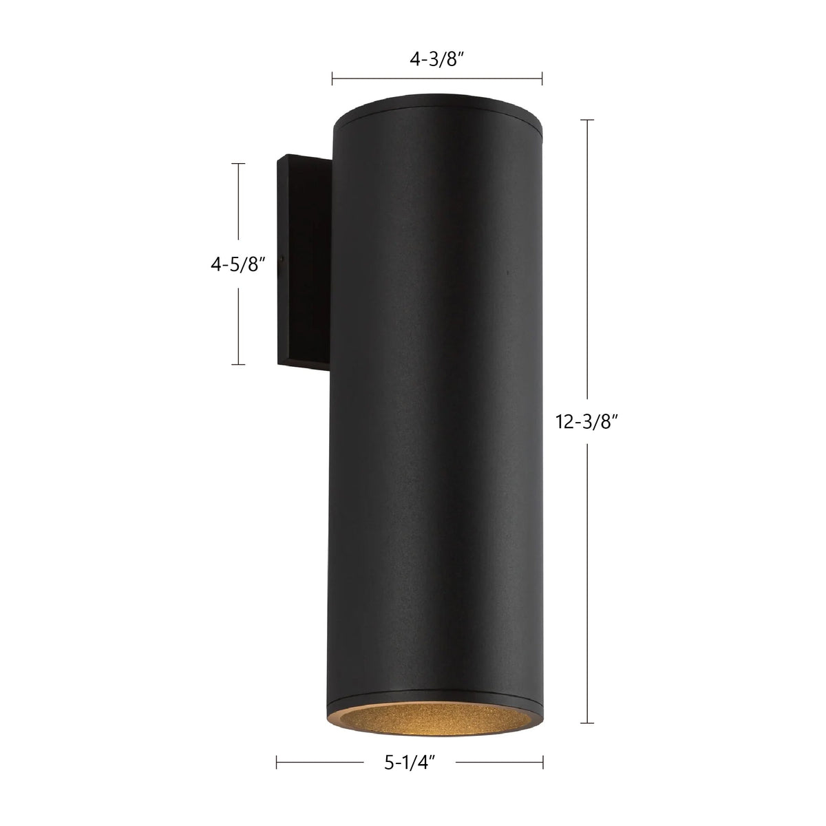 Kuzco Lighting LD4-WS12W24-3036-BK-UNV-010 Lorna LED Interior/Exterior Wall Sconce in Black
