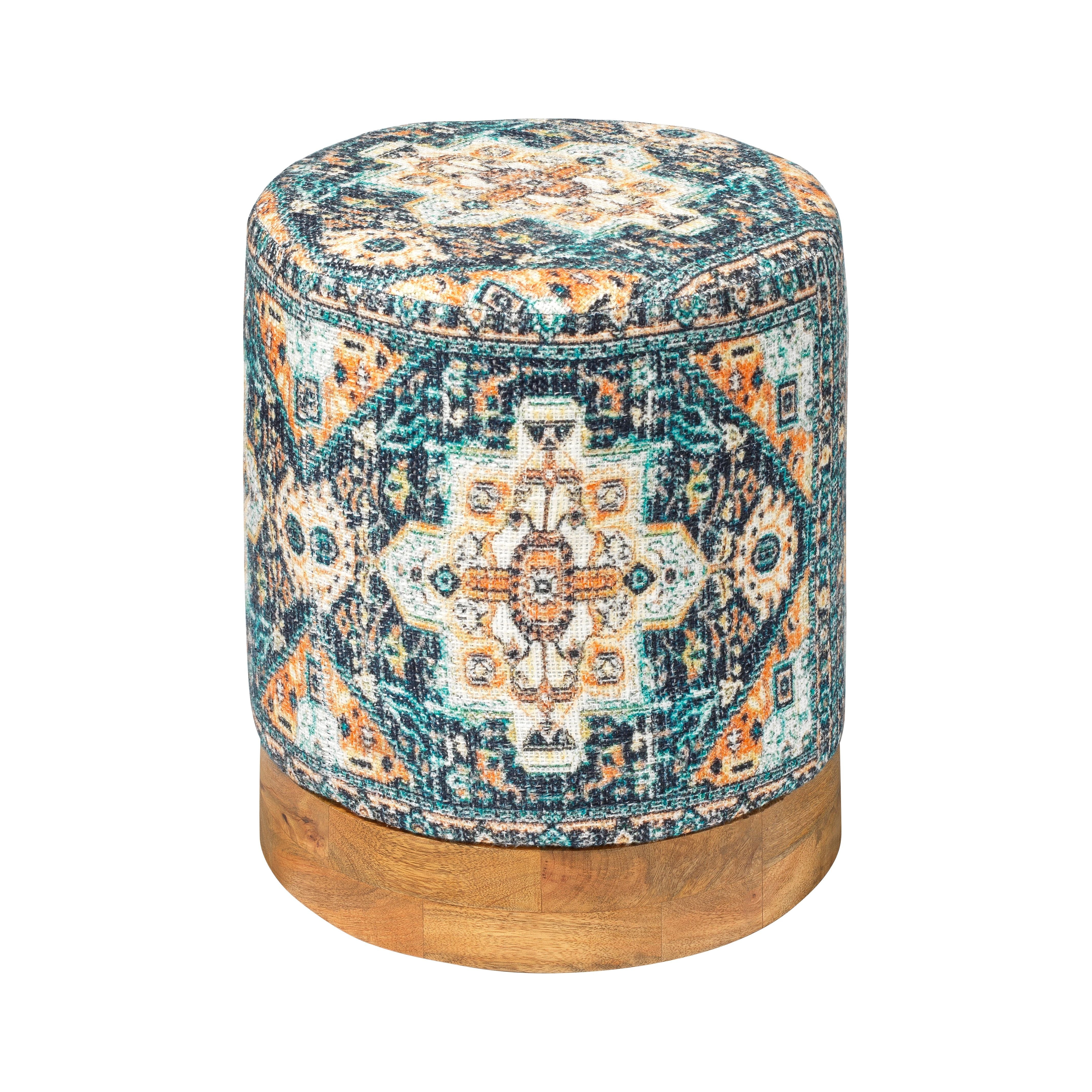 Jamie Young Company - LS20MENDNVCL - Mendocino Upholstered Ottoman -  - Blue
