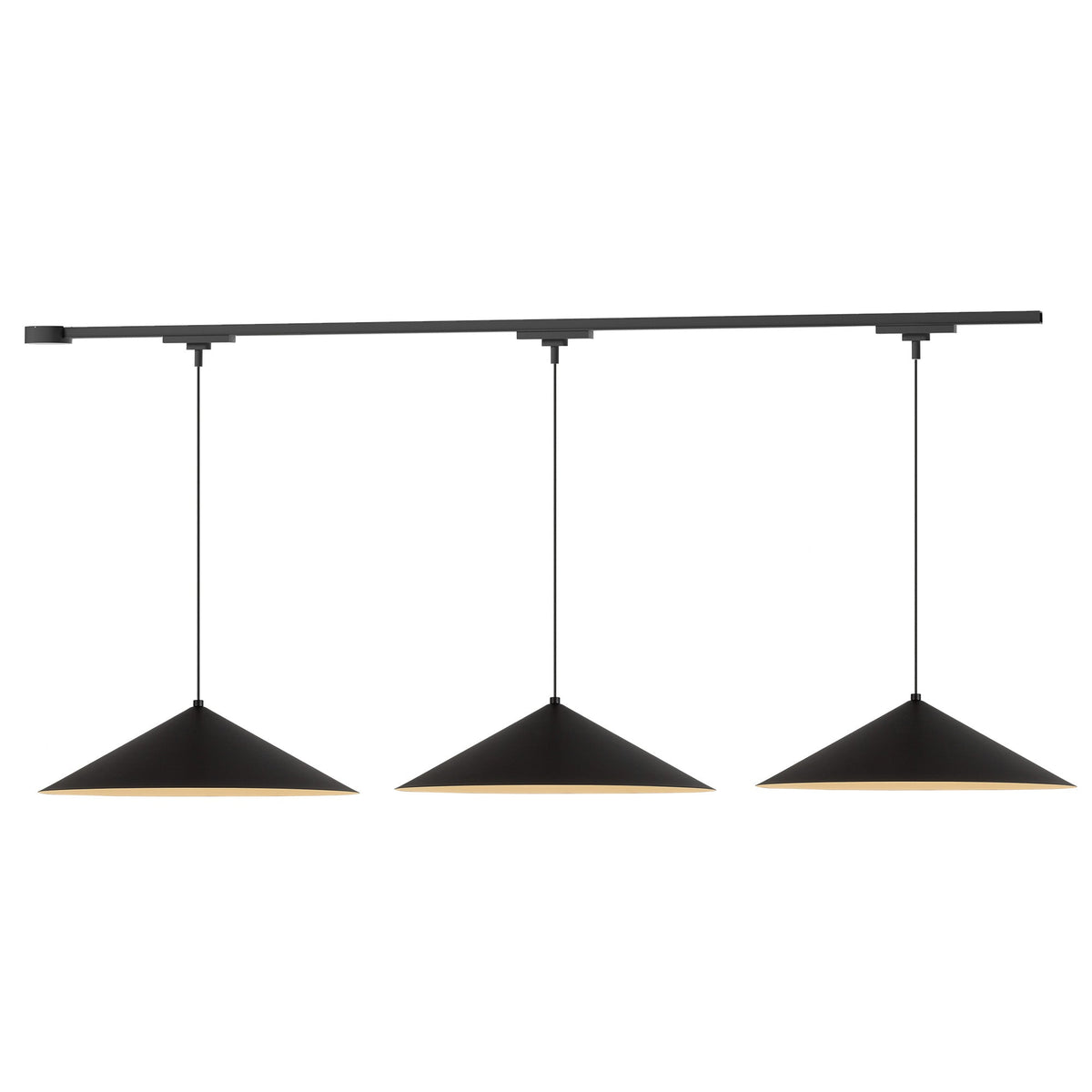 Kit de plafond LED Trilo - Luiz en noir - Kuzco Lighting TR3L-P73915-BK