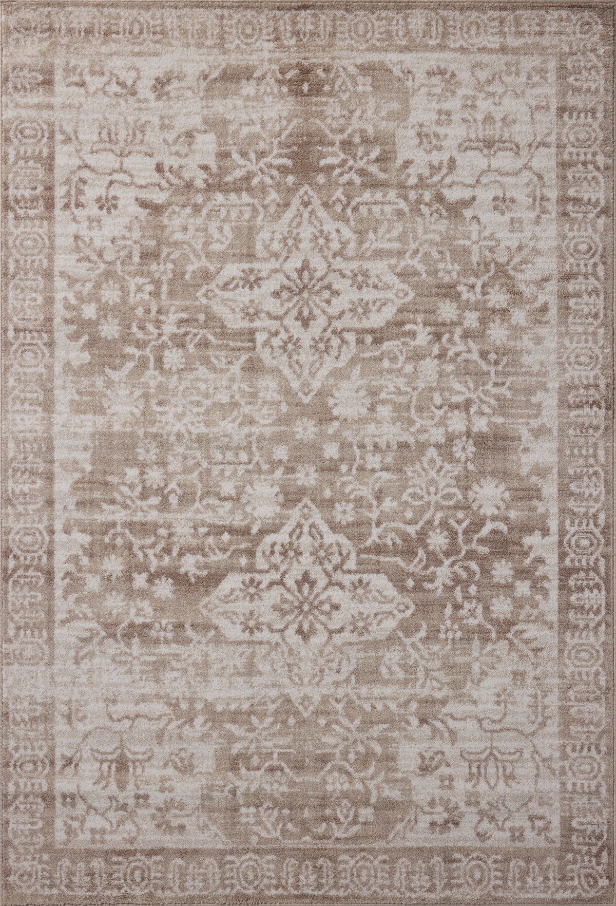 Loloi Rugs LUNELUN-05TAIV Lune LUN-05 Taupe / Ivory Area Rug in Taupe / Ivory