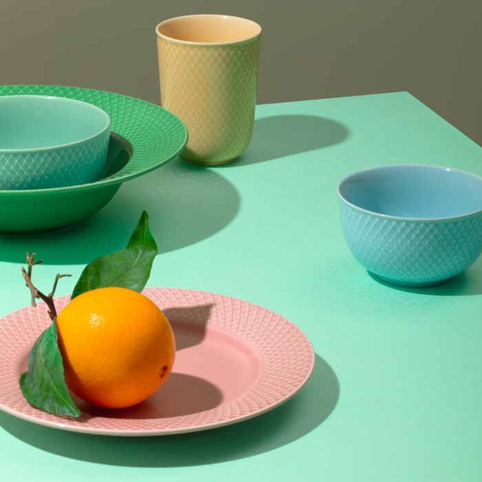 Lyngby Porcelæn 201930 Rhombe Color Plate in Rose