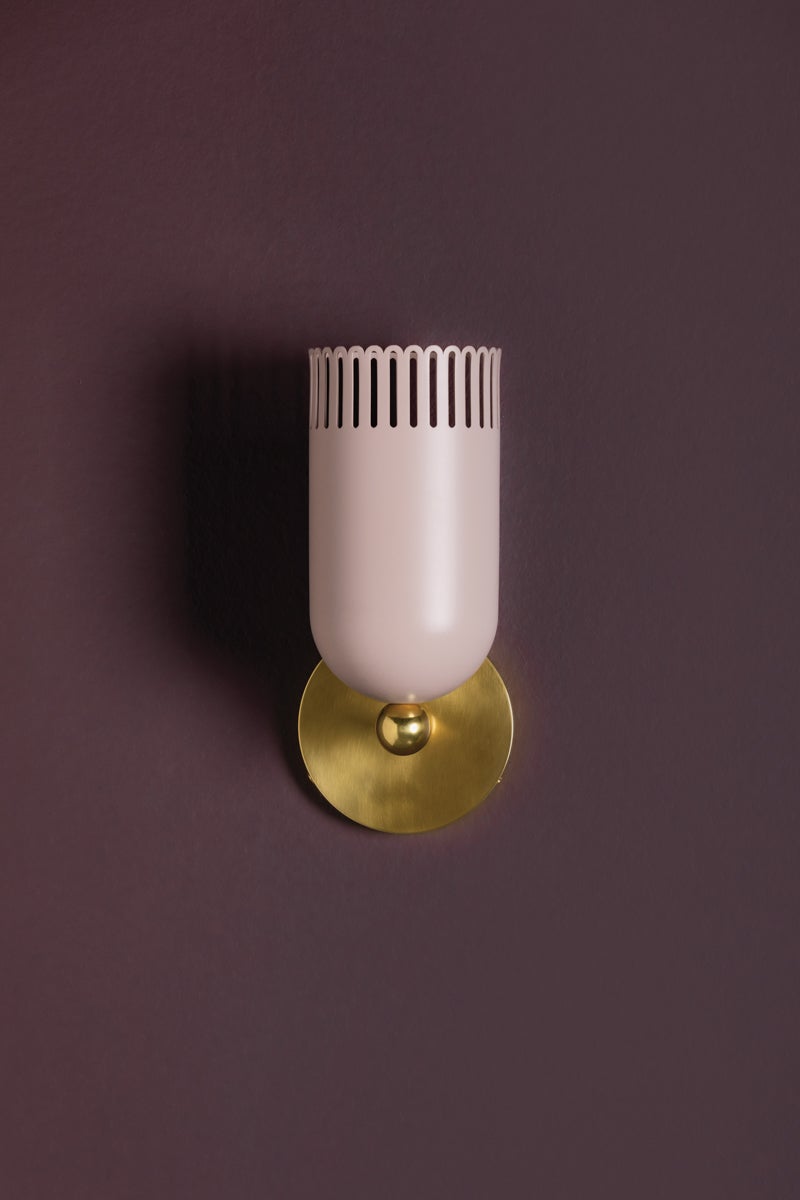 Mitzi H884101-AGB/SPG Liba Wall Sconce in Soft Peignoir