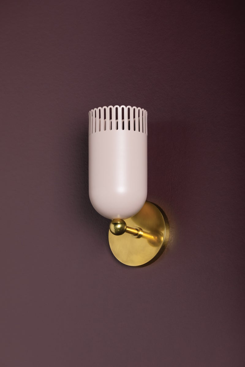 Mitzi H884101-AGB/SPG Liba Wall Sconce in Soft Peignoir