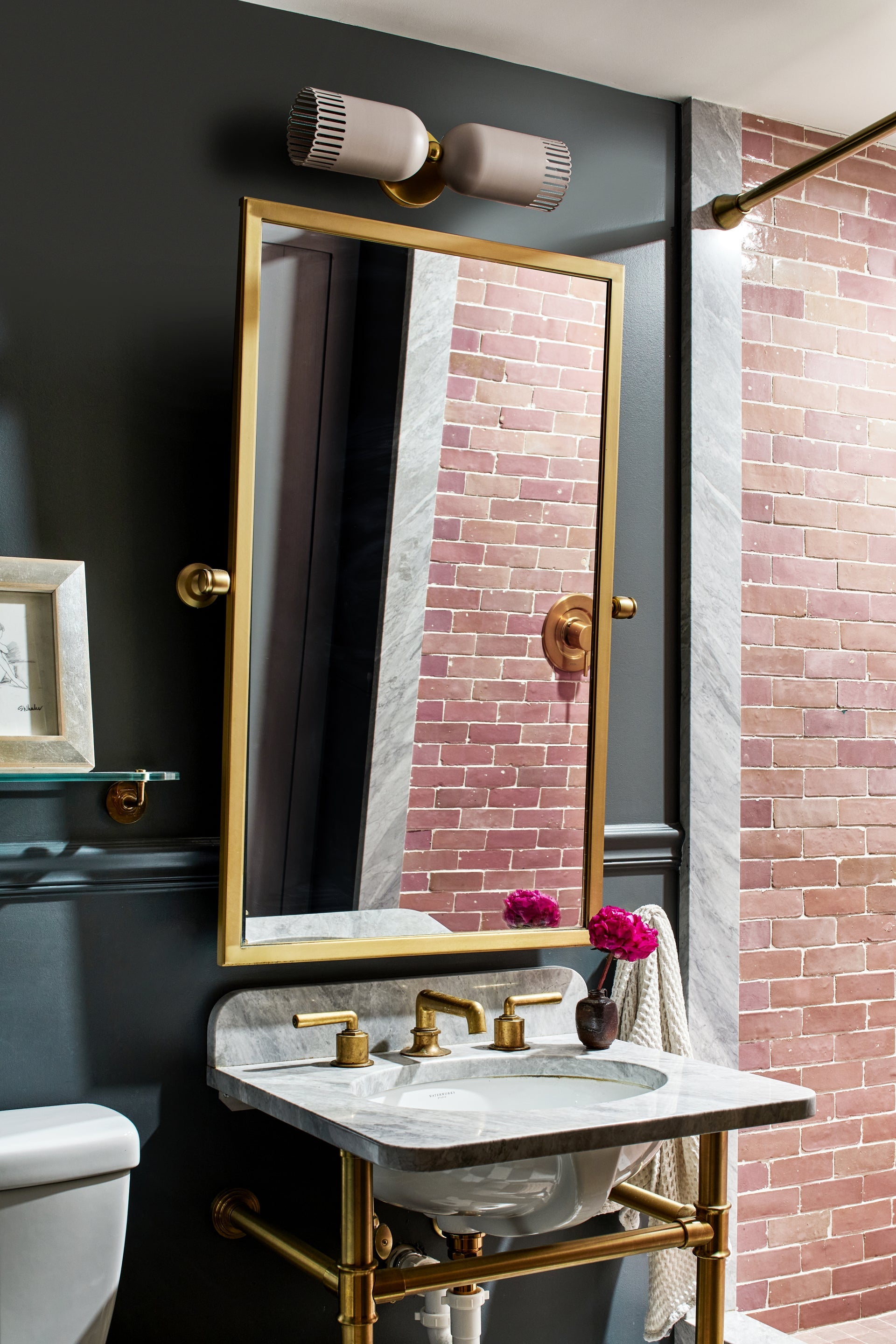 Mitzi H884102-AGB/SPG Liba Wall Sconce in Soft Peignoir