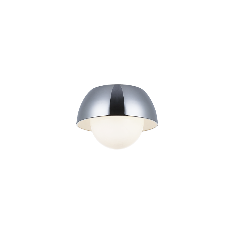 Matteo Lighting M11301CHOP Watson Flush Mount in Chrome with White Interior