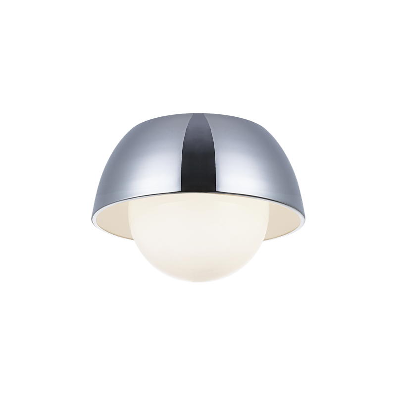 Matteo Lighting M11311CHOP Watson Flush Mount in Chrome with White Interior