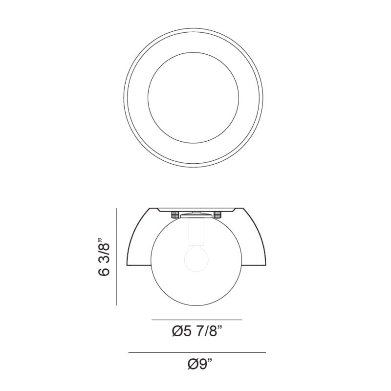 Matteo Lighting M11301CHOP Watson Flush Mount in Chrome with White Interior