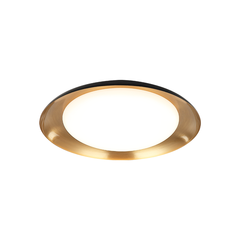 Matteo Lighting M12215BKAG Lalonde LED Plafonnier intérieur en laiton doré vieilli noir