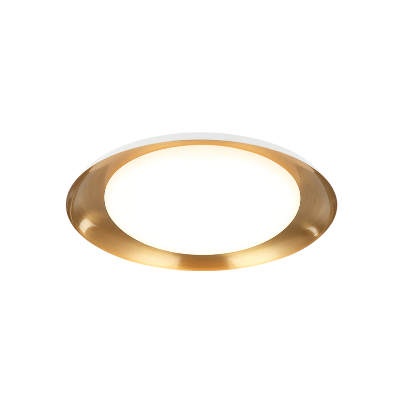Éclairage Matteo M12215WHAG Lalonde LED Plafonnier intérieur en laiton doré vieilli blanc