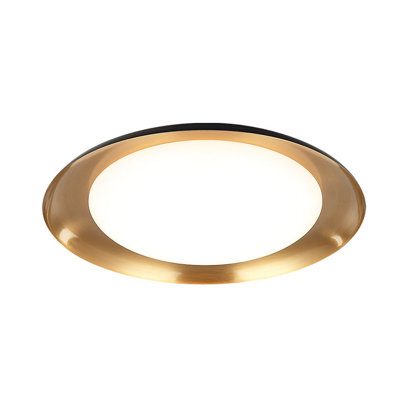 Matteo Lighting M12218BKAG Lalonde LED Plafonnier intérieur en laiton doré vieilli noir