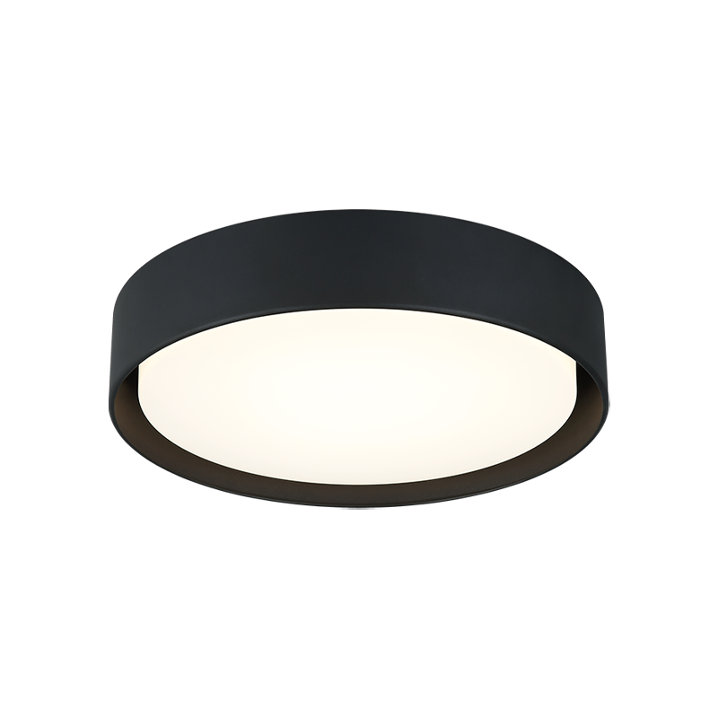 Matteo Lighting M16616MB Ezra LED Flush Mount in Matte Black