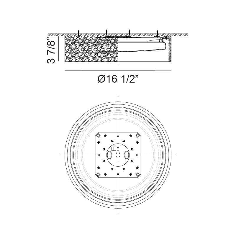 Matteo Lighting M21616SM Lucias LED Flush Mount in Smoke