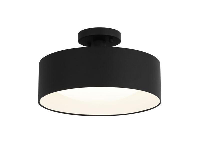 Éclairage LED Matteo M21812MB Dawson Plafonnier en noir mat