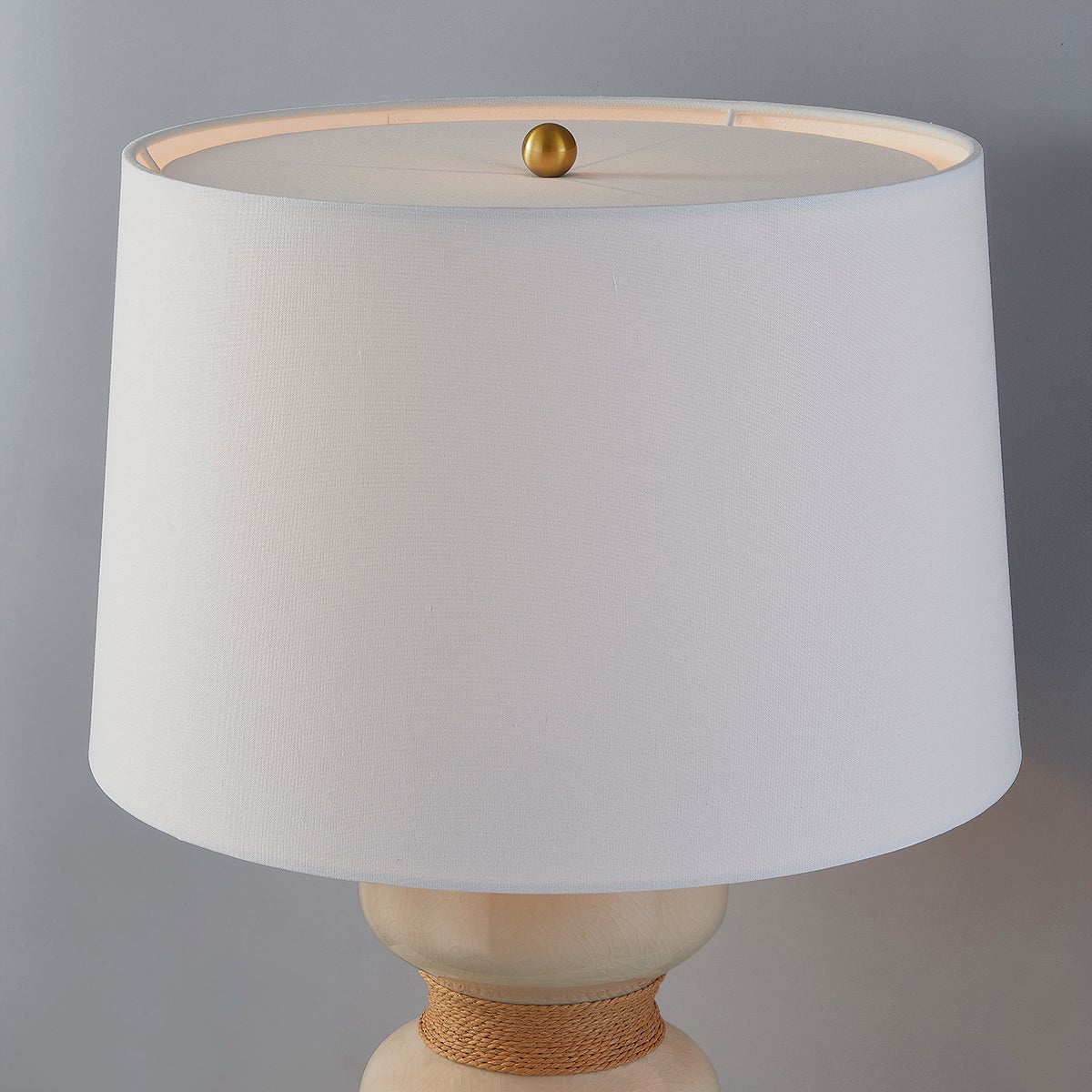 Hudson Valley Lighting BKO1101-AGB/CIC Mindy Table Lamp in Ceramic Ivory Crackle