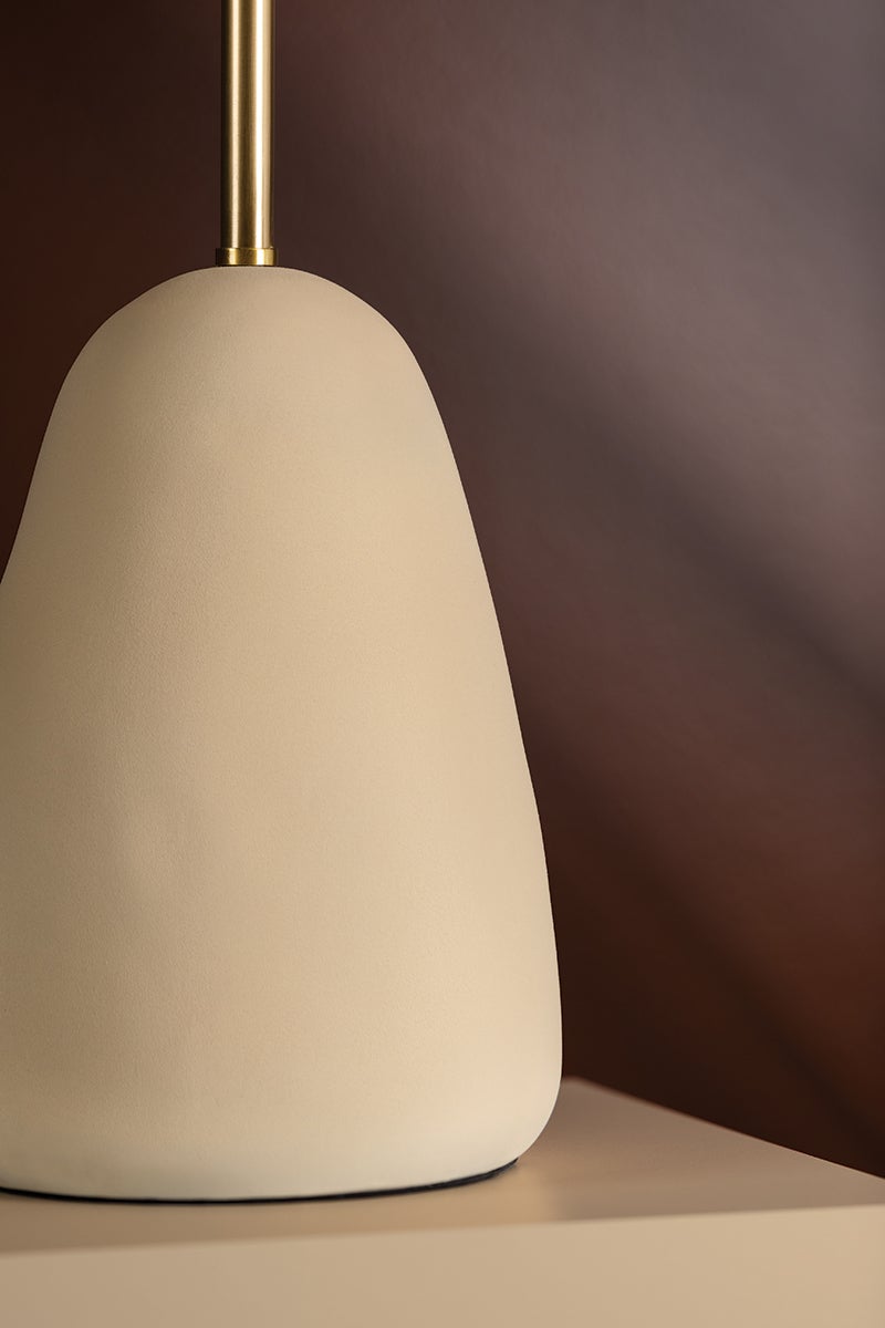 Mitzi HL692201-AGB/CBG Maia Table Lamp in Ceramic Texture Beige
