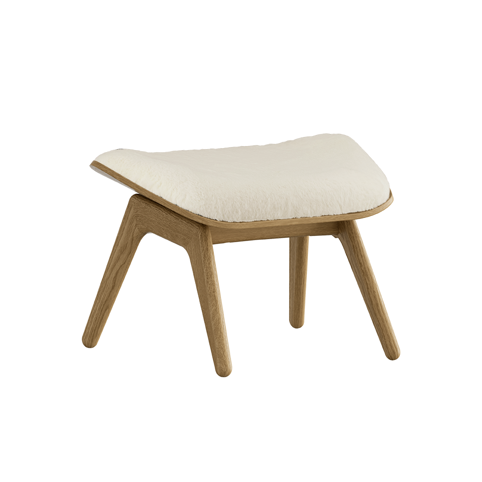 Umage 5583NC5583-6N The Reader Ottoman in Oak with Teddy White