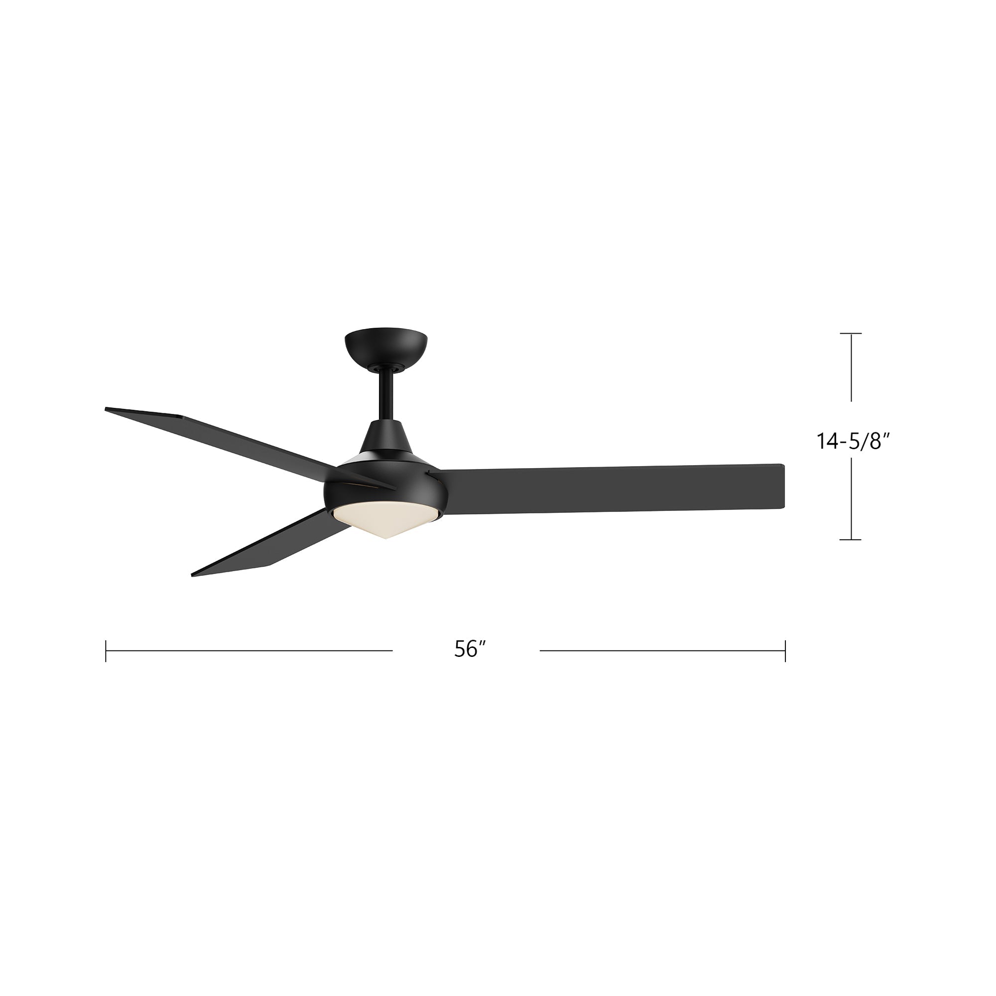 Éclairage Kuzco CF94956-MB Plafonnier Owens Ventilateur