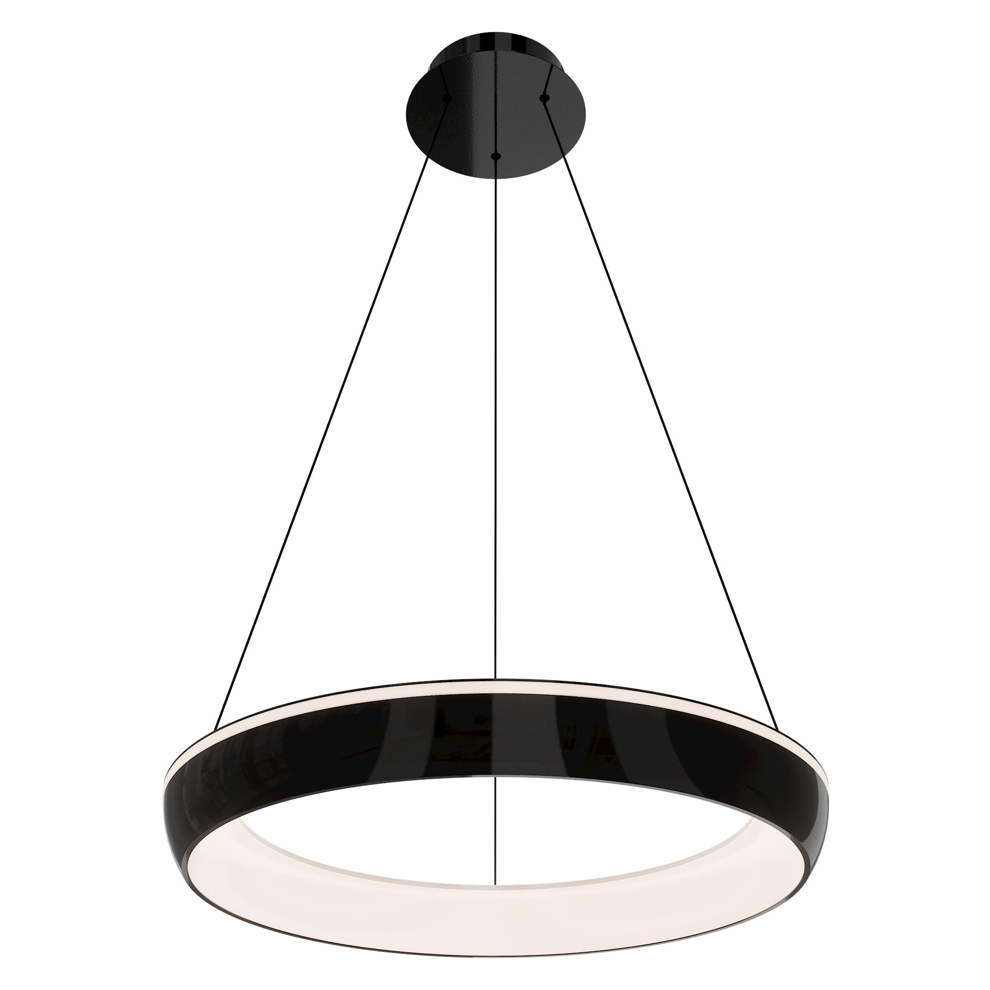 W.A.C. Canada - PD402633-BC - LED Pendant - Ringwall - Black Chrome