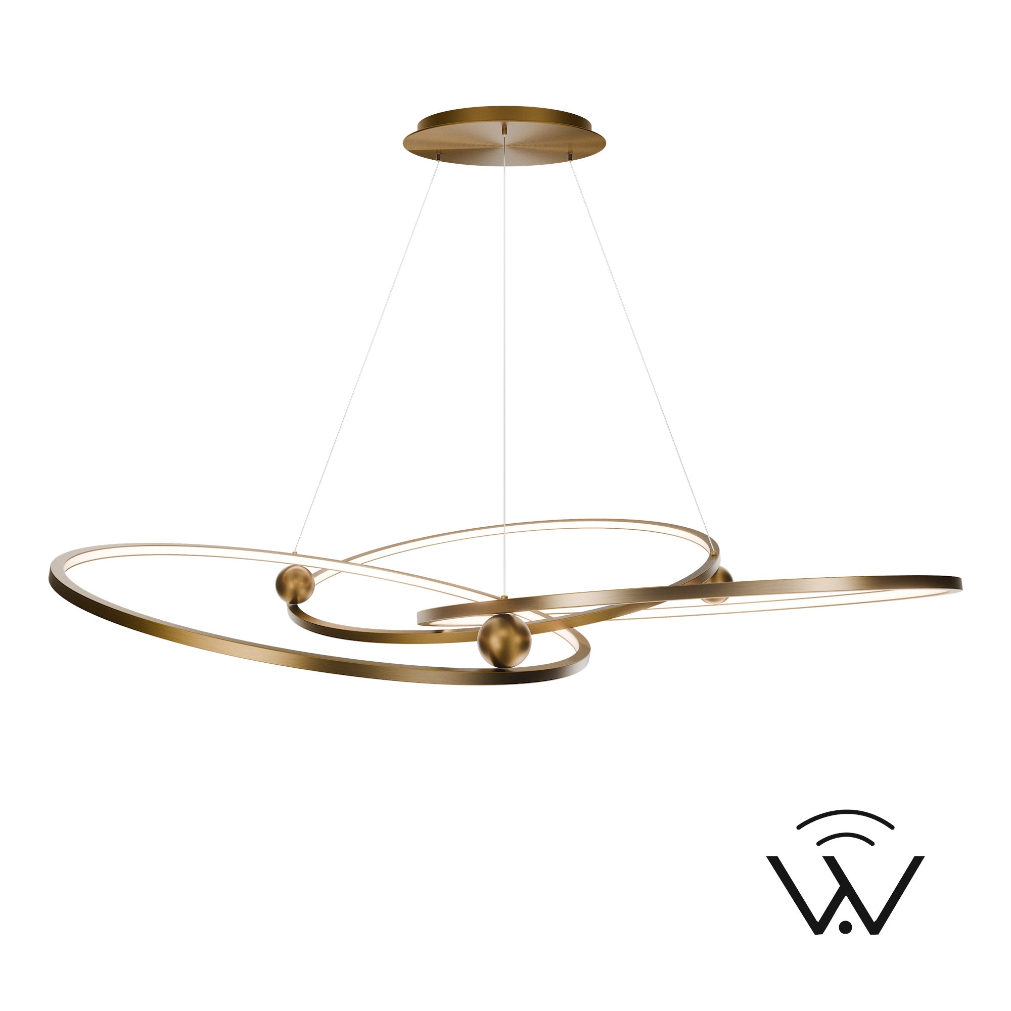 W.A.C. Canada - PD415660-TWA-AB - LED Chandelier - Sidewinder - Aged Brass