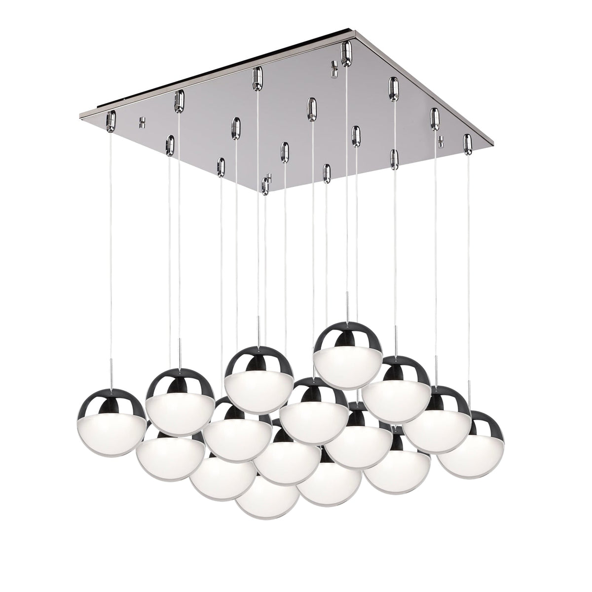 Kuzco Lighting MP402801BC-16 Pluto LED Multi Pendant in Black Chrome