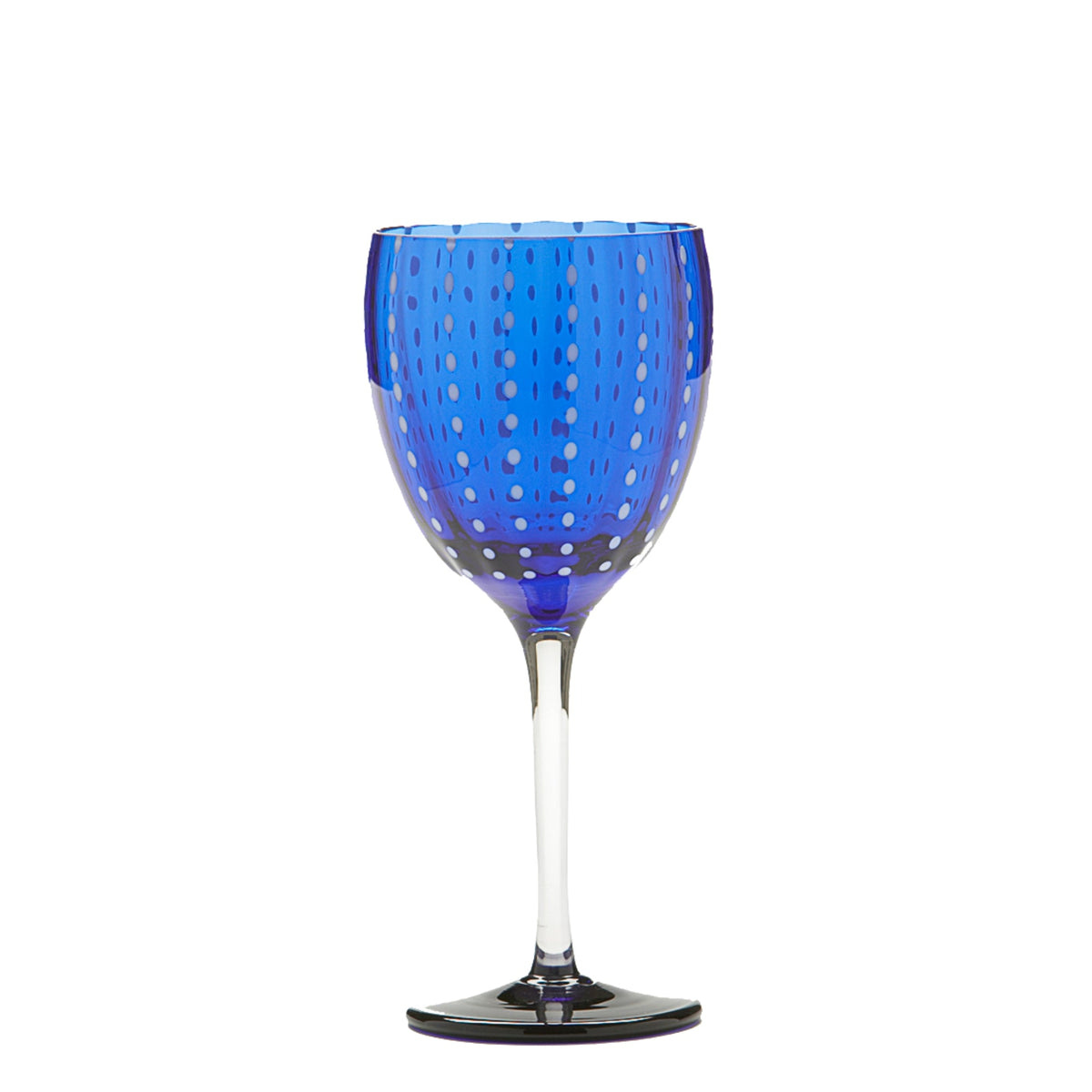Zafferano America PR00607HS2 Perle Wine Goblet in Blue
