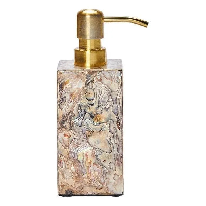 Pigeon and Poodle PP000186 Adana Soap Pump in Marbelized Shell