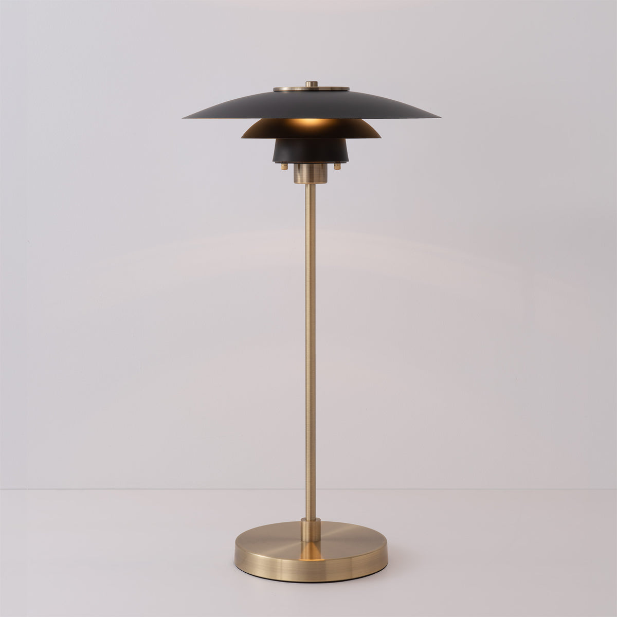 Nova of California 1038852MG Slimline Table Lamp in Weathered Brass