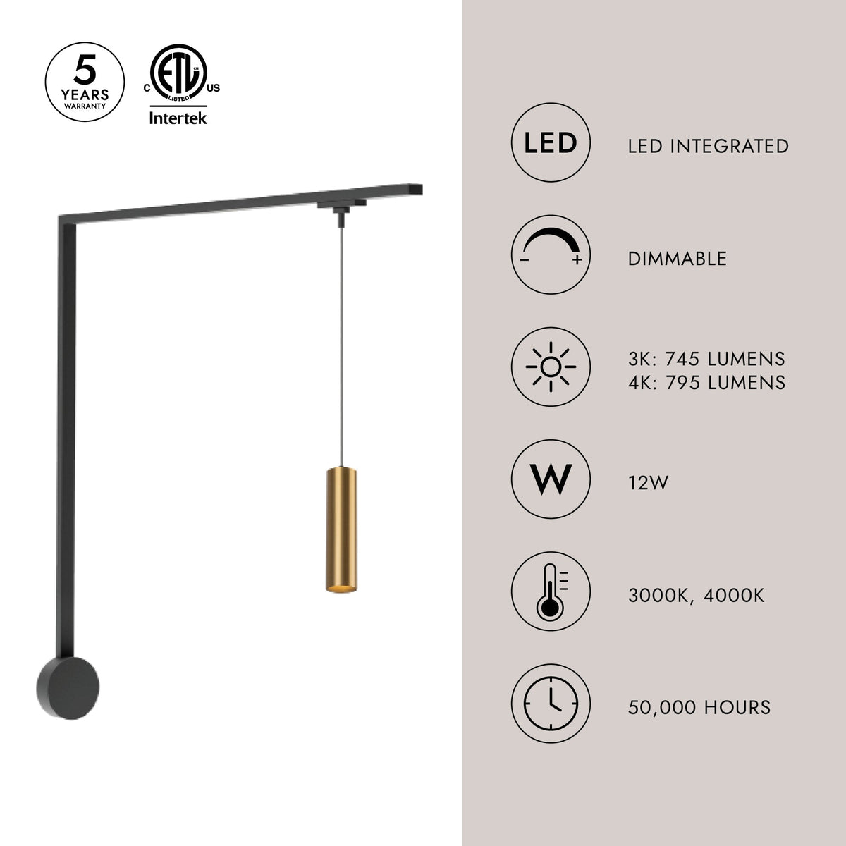 Kuzco Lighting TR1W-P71602-BG Trilo LED Wall Kit - Remuda in Brushed Gold