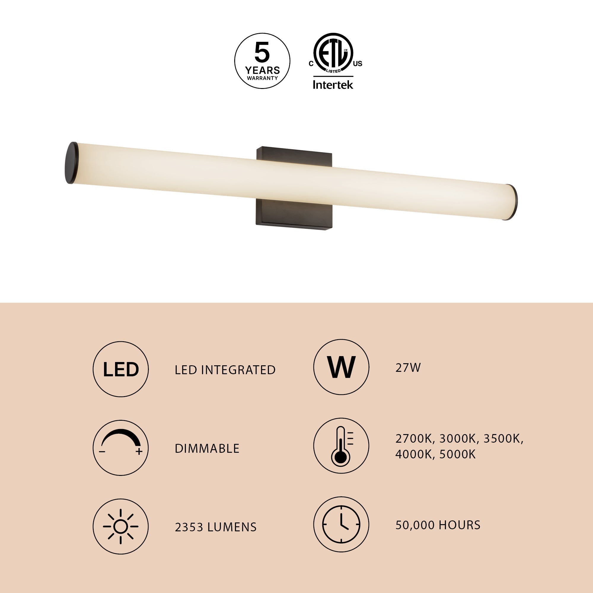 Kuzco Lighting WS30-016 Rico Wall/Vanity Light