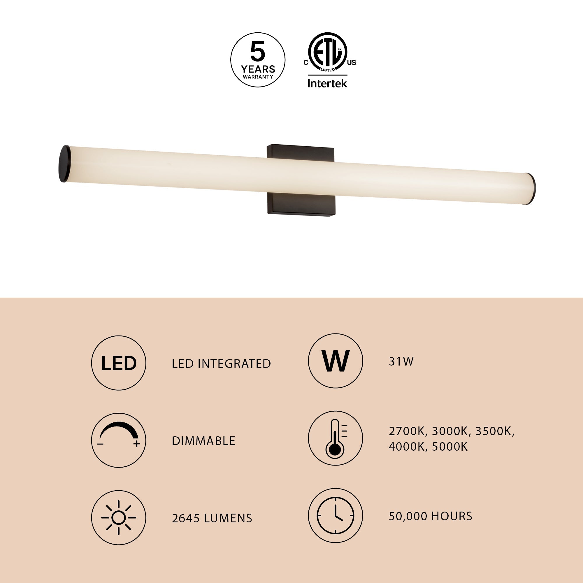 Kuzco Lighting WS36-016 Rico Wall/Vanity Light