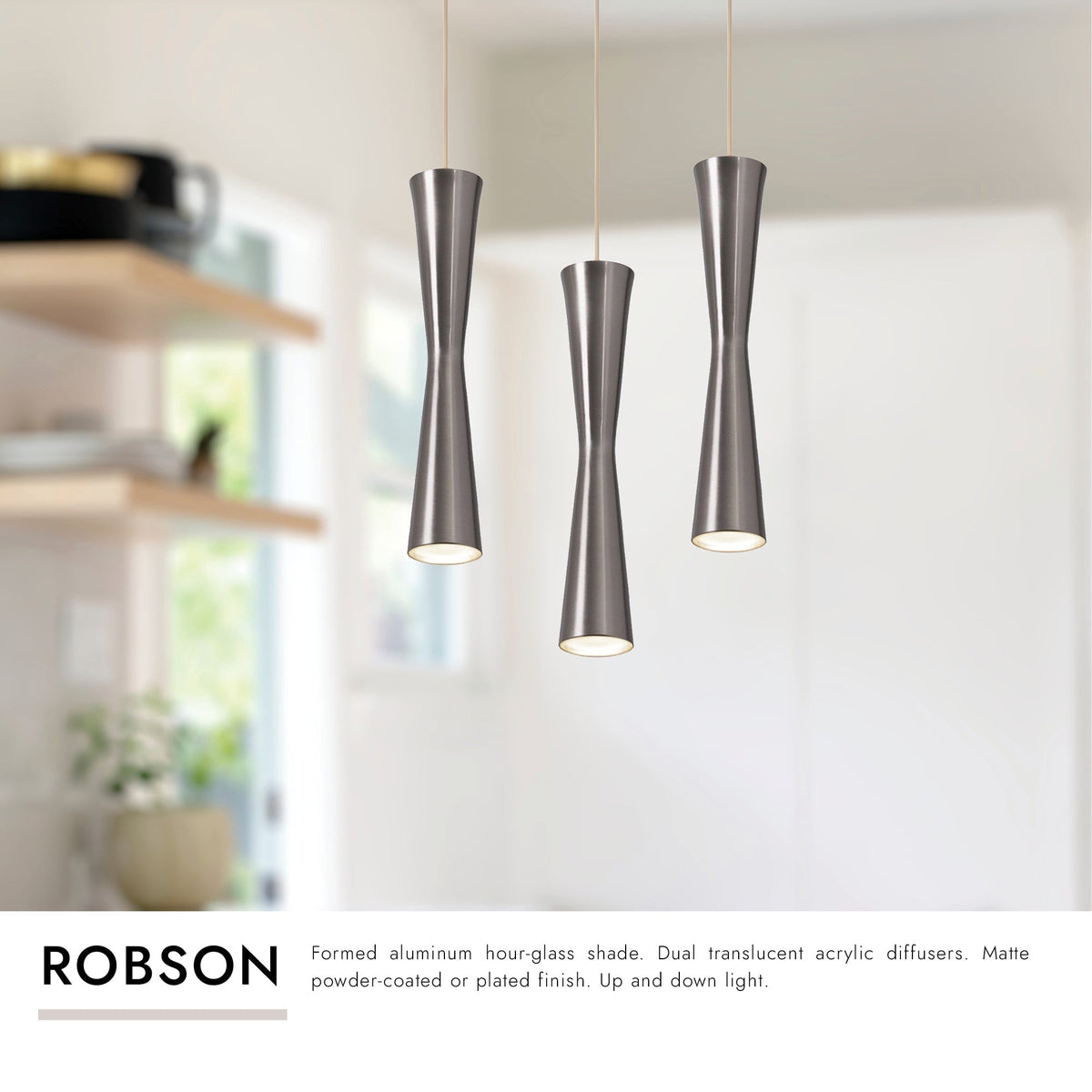 Kuzco Lighting MP42502BK-03 Robson LED Multi Pendant in Black