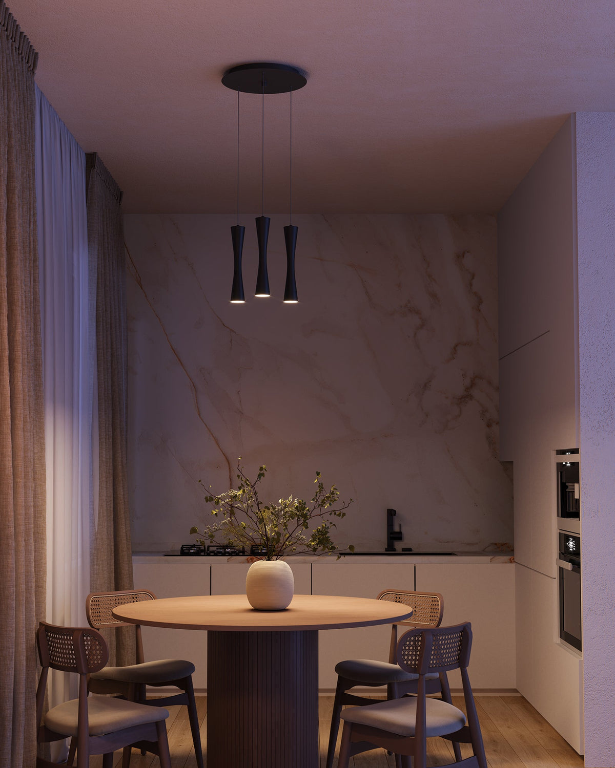 Kuzco Lighting MP42502BK-03 Robson LED Multi Pendant in Black