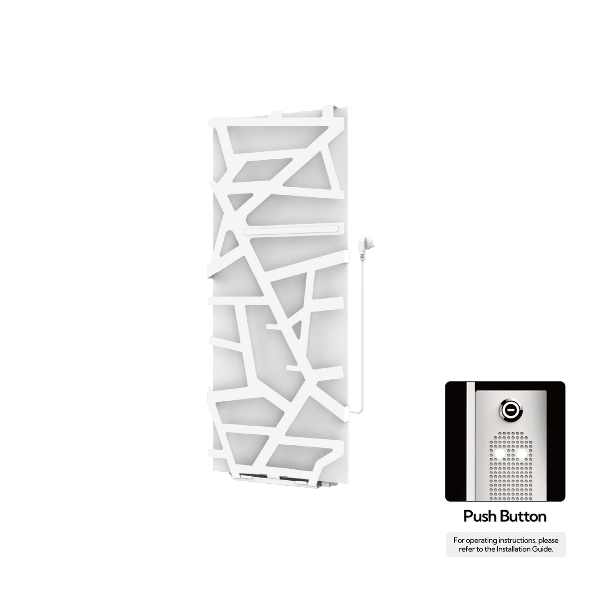 Sèche-serviettes P&Bhusri S08-M-PWH-N S08 en porcelaine blanche