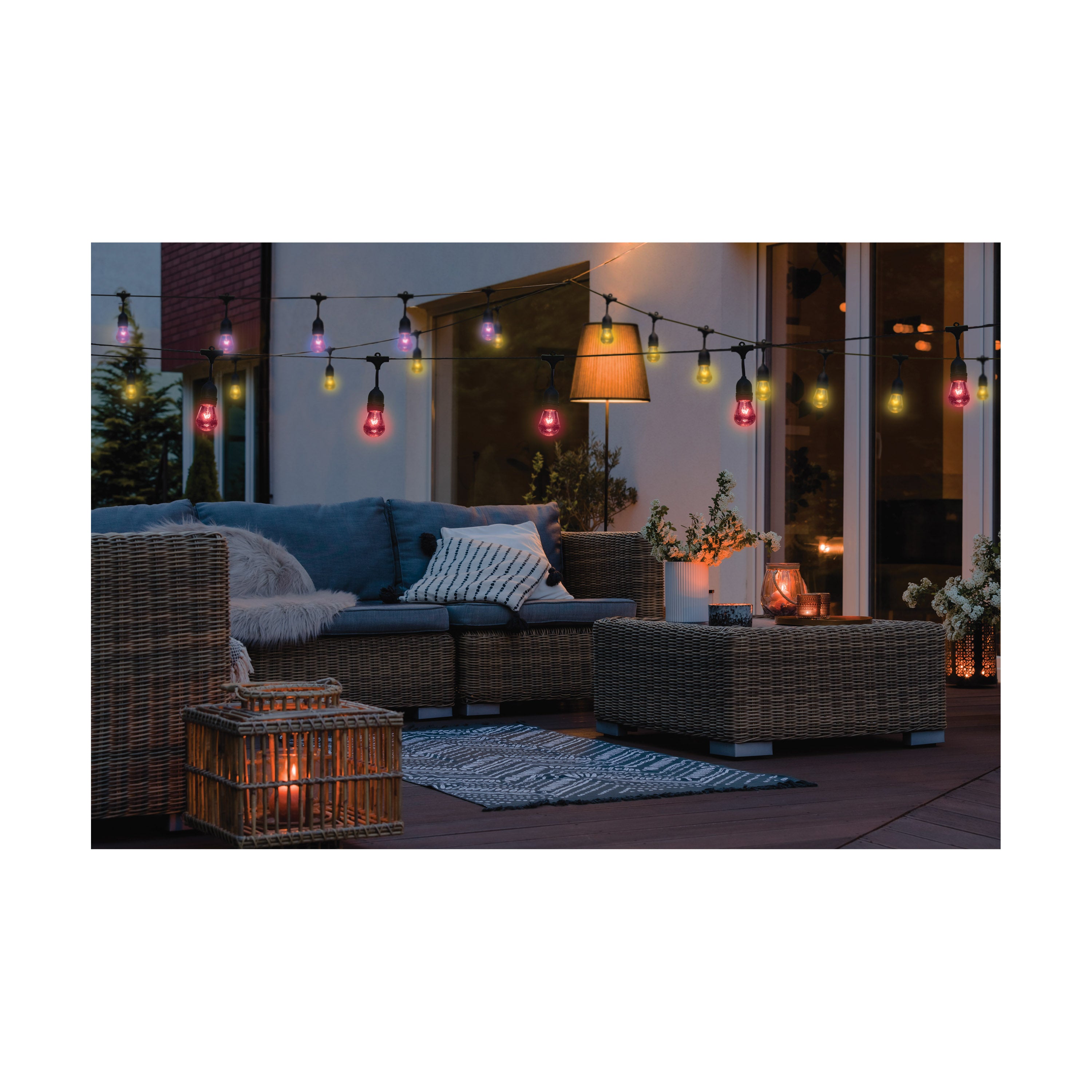 Guirlande lumineuse LED intelligente Satco Products S11190 Starfish de 7,3 m (24 pi) - 12 lumières - Intérieur/Extérieur