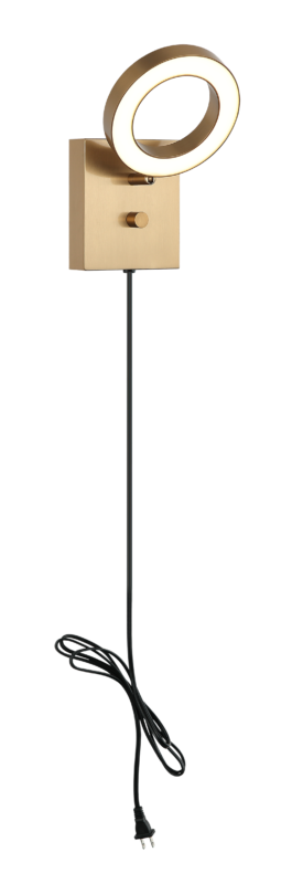 Matteo Lighting S12801AG Realm LED Wall Sconce in Aged Gold Brass