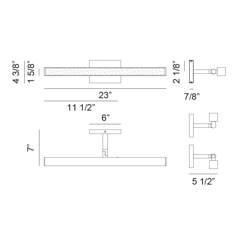 Applique murale LED parallèle Matteo Lighting S12924AG en laiton doré vieilli